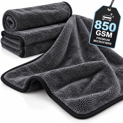 EDU Detailing Microfibre Car Drying Towel 850 GSM – 60 x 90cm | Premium Car Drying & Detailing Towel